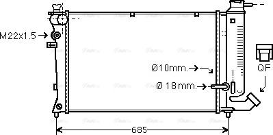 Ava Quality Cooling CNA2110 - Radiators, Motora dzesēšanas sistēma ps1.lv