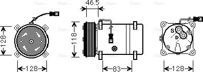 Ava Quality Cooling CNAK158 - Kompresors, Gaisa kond. sistēma ps1.lv
