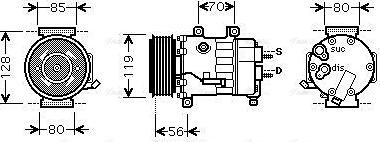 Ava Quality Cooling CNAK256 - Kompresors, Gaisa kond. sistēma ps1.lv