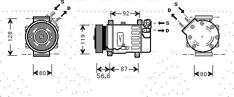 Ava Quality Cooling CNAK238 - Kompresors, Gaisa kond. sistēma ps1.lv