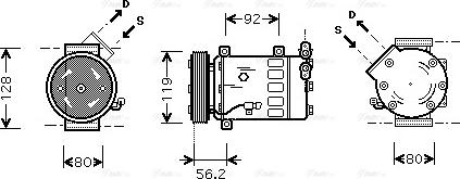 Ava Quality Cooling CNAK237 - Kompresors, Gaisa kond. sistēma ps1.lv