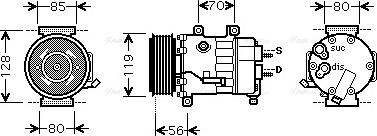 Ava Quality Cooling CN K256 - Kompresors, Gaisa kond. sistēma ps1.lv