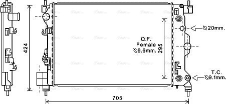 Ava Quality Cooling CTA2044 - Radiators, Motora dzesēšanas sistēma ps1.lv