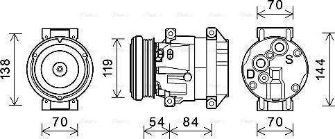 Ava Quality Cooling CTAK055 - Kompresors, Gaisa kond. sistēma ps1.lv