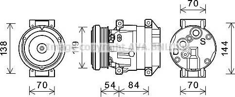 Ava Quality Cooling CTK055 - Kompresors, Gaisa kond. sistēma ps1.lv