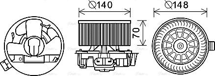 Ava Quality Cooling DA8010 - Salona ventilators ps1.lv