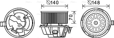 Ava Quality Cooling DA8012 - Salona ventilators ps1.lv