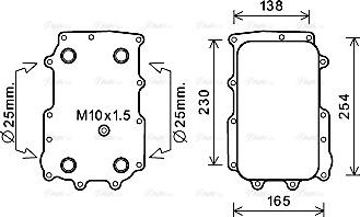 Ava Quality Cooling DF3072 - Eļļas radiators, Motoreļļa ps1.lv