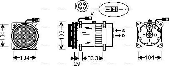 Ava Quality Cooling DFAK026 - Kompresors, Gaisa kond. sistēma ps1.lv