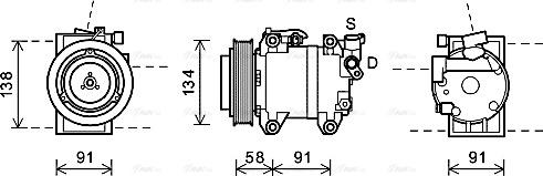 Ava Quality Cooling DNK344 - Kompresors, Gaisa kond. sistēma ps1.lv