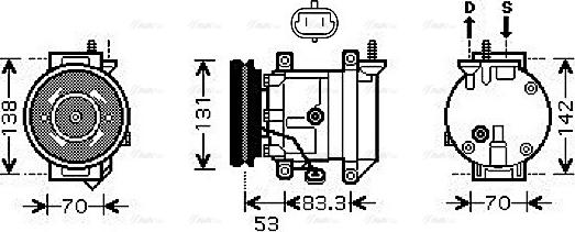 Ava Quality Cooling DWAK080 - Kompresors, Gaisa kond. sistēma ps1.lv