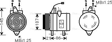 Ava Quality Cooling DWAK079 - Kompresors, Gaisa kond. sistēma ps1.lv