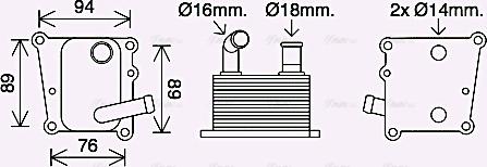 Ava Quality Cooling FD3598 - Eļļas radiators, Motoreļļa ps1.lv