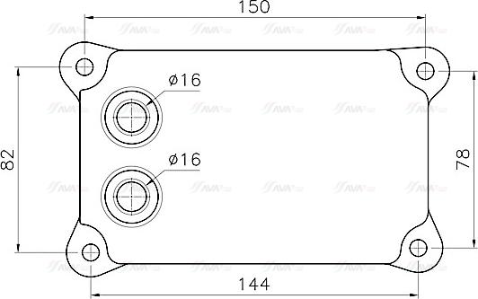 Ava Quality Cooling FD3698 - Eļļas radiators, Motoreļļa ps1.lv