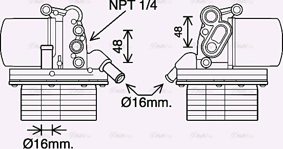 Ava Quality Cooling FD3625H - Eļļas radiators, Motoreļļa ps1.lv