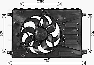 Ava Quality Cooling FD7554 - Ventilators, Motora dzesēšanas sistēma ps1.lv