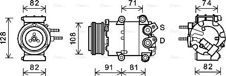 Ava Quality Cooling FDAK498 - Kompresors, Gaisa kond. sistēma ps1.lv
