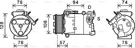 Ava Quality Cooling FDAK482 - Kompresors, Gaisa kond. sistēma ps1.lv