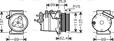 Ava Quality Cooling FDAK433 - Kompresors, Gaisa kond. sistēma ps1.lv