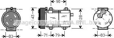 Ava Quality Cooling FD K279 - Kompresors, Gaisa kond. sistēma ps1.lv