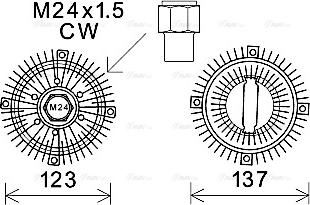 Ava Quality Cooling FDC447 - Sajūgs, Radiatora ventilators ps1.lv