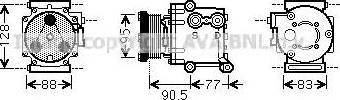 Ava Quality Cooling FD K434 - Kompresors, Gaisa kond. sistēma ps1.lv