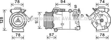 Ava Quality Cooling FDK587 - Kompresors, Gaisa kond. sistēma ps1.lv