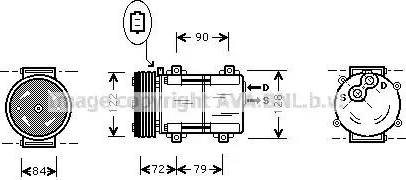 Ava Quality Cooling FD K351 - Kompresors, Gaisa kond. sistēma ps1.lv