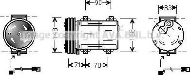 Ava Quality Cooling FD K283 - Kompresors, Gaisa kond. sistēma ps1.lv