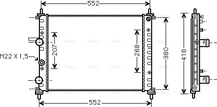 Ava Quality Cooling FTA2182 - Radiators, Motora dzesēšanas sistēma ps1.lv