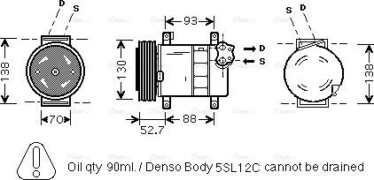 Ava Quality Cooling FTAK088 - Kompresors, Gaisa kond. sistēma ps1.lv