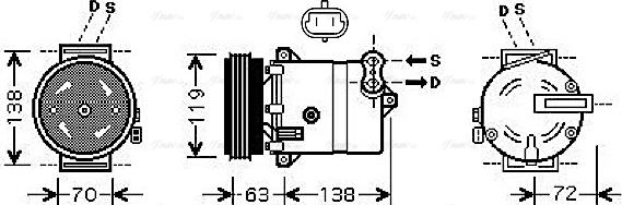 Ava Quality Cooling FTAK334 - Kompresors, Gaisa kond. sistēma ps1.lv