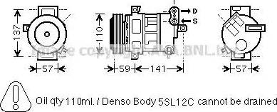 Ava Quality Cooling FTK447 - Kompresors, Gaisa kond. sistēma ps1.lv