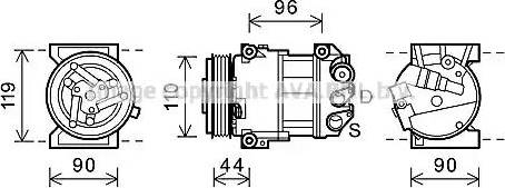 Ava Quality Cooling FTK407 - Kompresors, Gaisa kond. sistēma ps1.lv