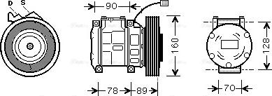 Ava Quality Cooling HDAK196 - Kompresors, Gaisa kond. sistēma ps1.lv