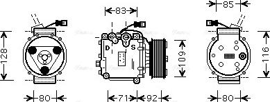 Ava Quality Cooling HDAK169 - Kompresors, Gaisa kond. sistēma ps1.lv