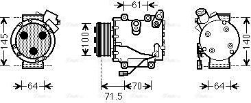 Ava Quality Cooling HDAK235 - Kompresors, Gaisa kond. sistēma ps1.lv