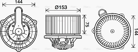 Ava Quality Cooling HY8450 - Salona ventilators ps1.lv