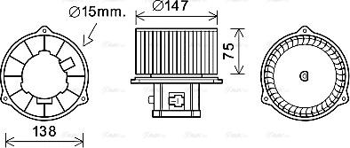 Ava Quality Cooling HY8353 - Salona ventilators ps1.lv