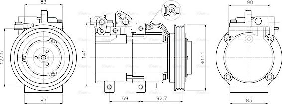 Ava Quality Cooling HYAK605 - Kompresors, Gaisa kond. sistēma ps1.lv