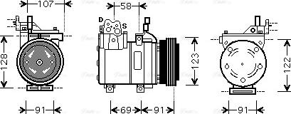 Ava Quality Cooling HY K161 - Kompresors, Gaisa kond. sistēma ps1.lv