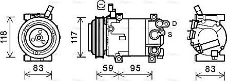 Ava Quality Cooling HYK323 - Kompresors, Gaisa kond. sistēma ps1.lv