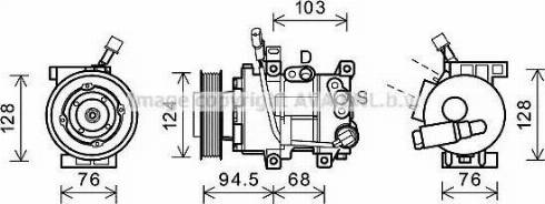 Ava Quality Cooling HYK295 - Kompresors, Gaisa kond. sistēma ps1.lv