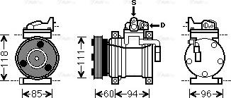 Ava Quality Cooling HY K217 - Kompresors, Gaisa kond. sistēma ps1.lv