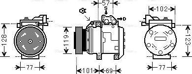 Ava Quality Cooling HY K222 - Kompresors, Gaisa kond. sistēma ps1.lv