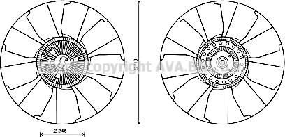 Ava Quality Cooling IVC118 - Sajūgs, Radiatora ventilators ps1.lv