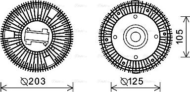 Ava Quality Cooling IVC117 - Sajūgs, Radiatora ventilators ps1.lv