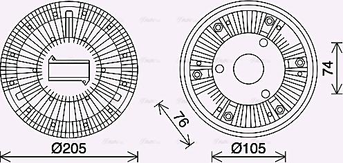 Ava Quality Cooling IVC138 - Sajūgs, Radiatora ventilators ps1.lv