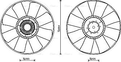 Ava Quality Cooling IVF124 - Sajūgs, Radiatora ventilators ps1.lv