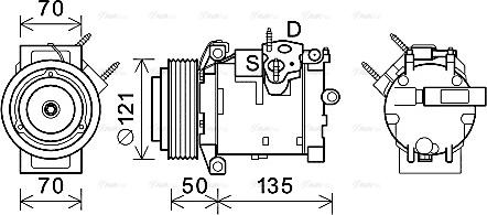 Ava Quality Cooling JEK066 - Kompresors, Gaisa kond. sistēma ps1.lv